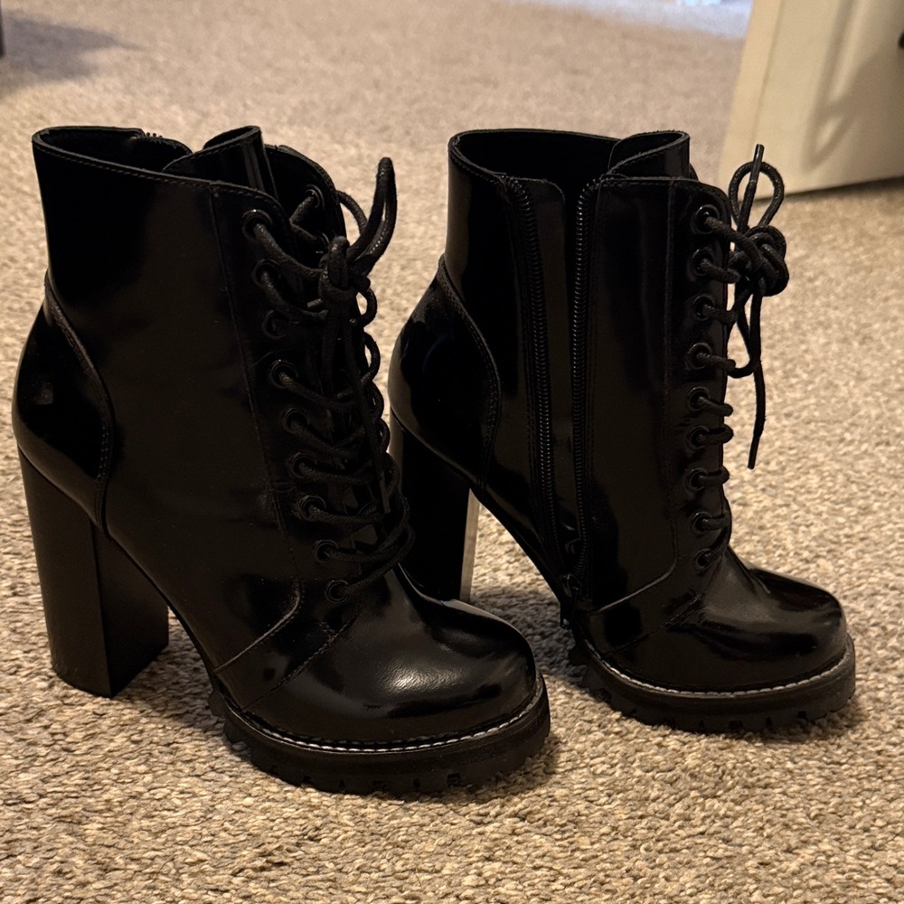 Jeffrey Campbell Legion Lace-Up Ankle Boots - Picture 2 of 4